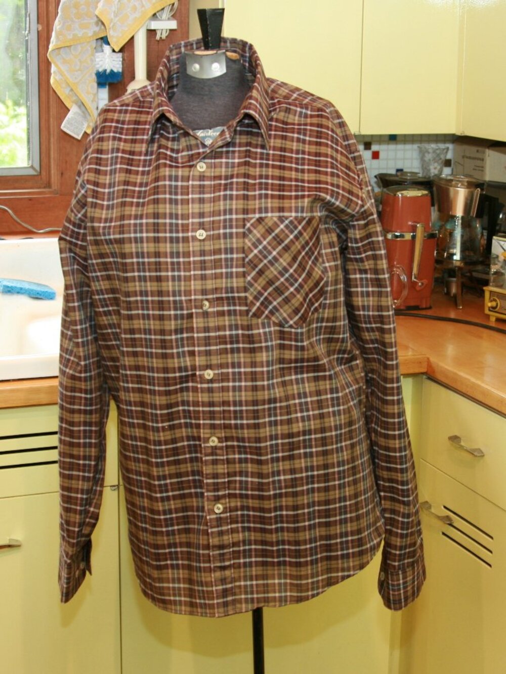 Vintage Weekender Plaid Men's Dress Shirt Button Up Bud Berma